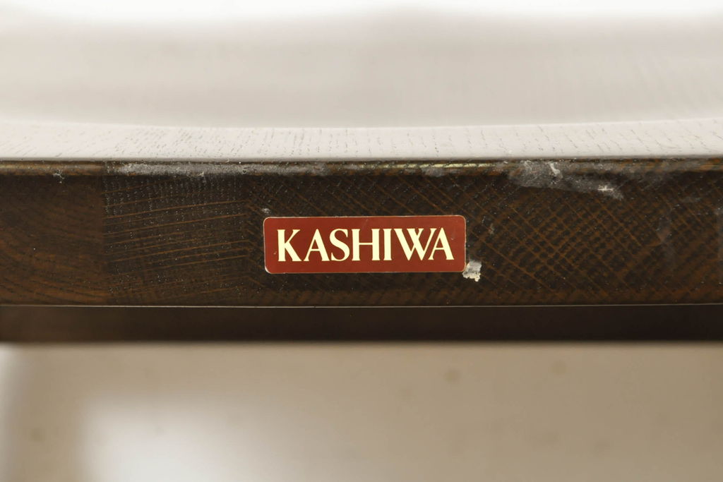 中古　ナラ材　柏木工(KASHIWA)　WILDERNESS(ウィルダネス)　木の温かみある風合いが魅力的なダイニングチェア2脚セット(板座チェア、イス、椅子)(R-062036)