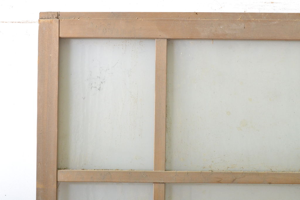 アンティーク建具　昭和レトロな雰囲気漂うガラス戸1枚(引き戸、建具)(R-062744)