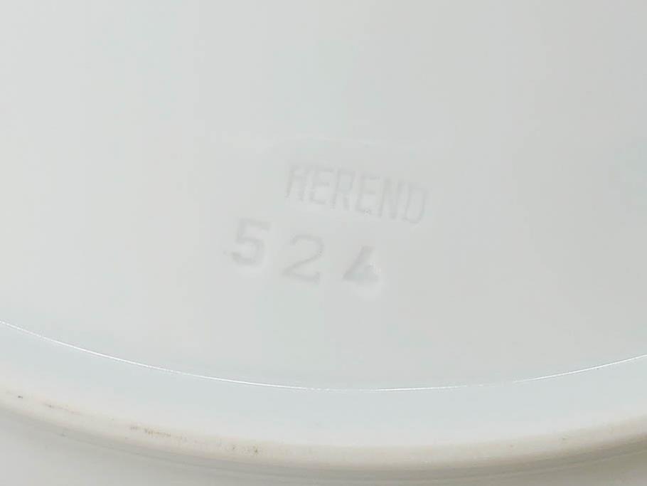 ヘレンド　ハンガリー　HEREND HVNGARY　アポニー・グリーン　スラップボール　深みのあるグリーンが食卓に落ち着きと品格をもたらすプレート6枚&ボウルセット(ディナー、パン皿、深皿、中皿、大皿、洋食器)(R-083294)