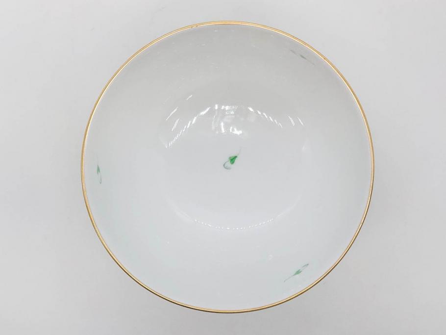 ヘレンド　ハンガリー　HEREND HVNGARY　アポニー・グリーン　スラップボール　深みのあるグリーンが食卓に落ち着きと品格をもたらすプレート6枚&ボウルセット(ディナー、パン皿、深皿、中皿、大皿、洋食器)(R-083294)