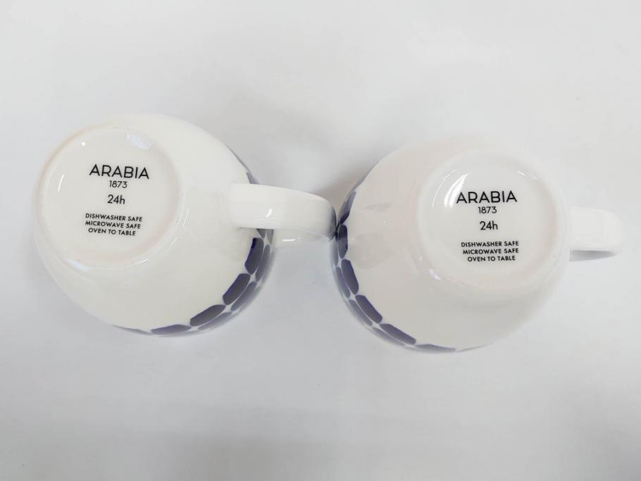 ARABIA FINLAND　24h(トゥオキオ)/KOKO(ココ)　食卓に自然に馴染み料理を引き立てるプレート6枚&マグカップ2客セット(ディーププレート、オーバル、ボウル、大皿、中皿、アラビア、フィンランド、北欧食器)(R-083554)