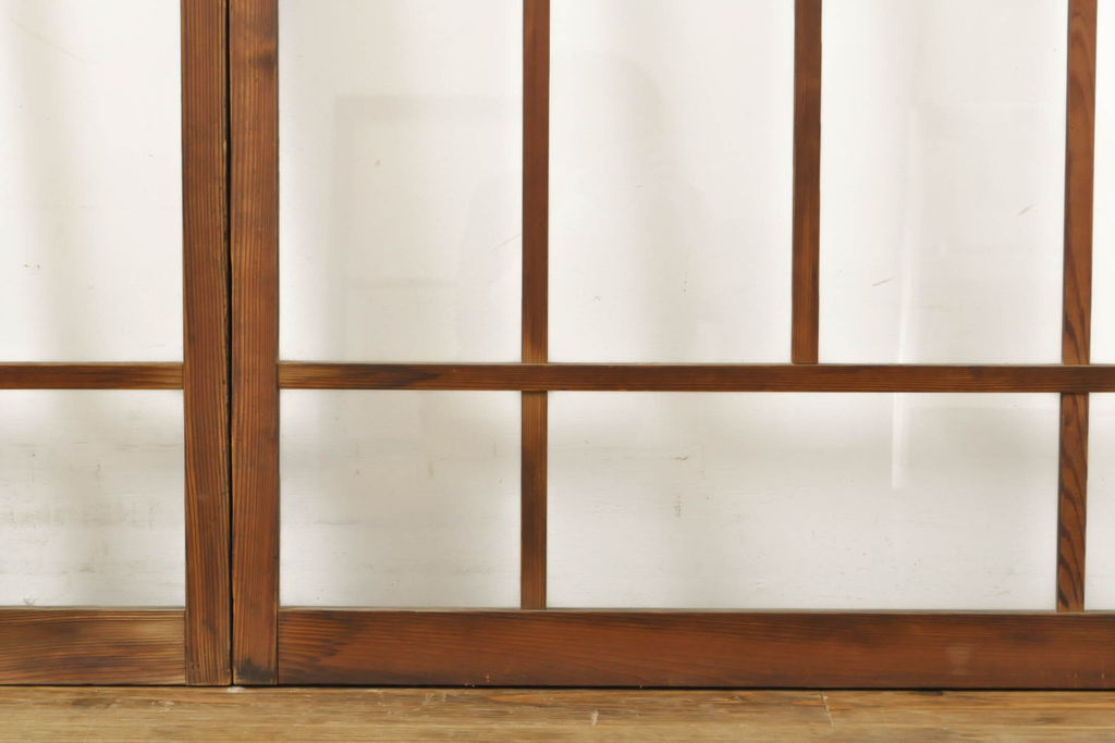 アンティーク建具　大正ロマンな雰囲気溢れるガラス窓4枚セット(引き戸、ガラス戸、建具)(R-062812)