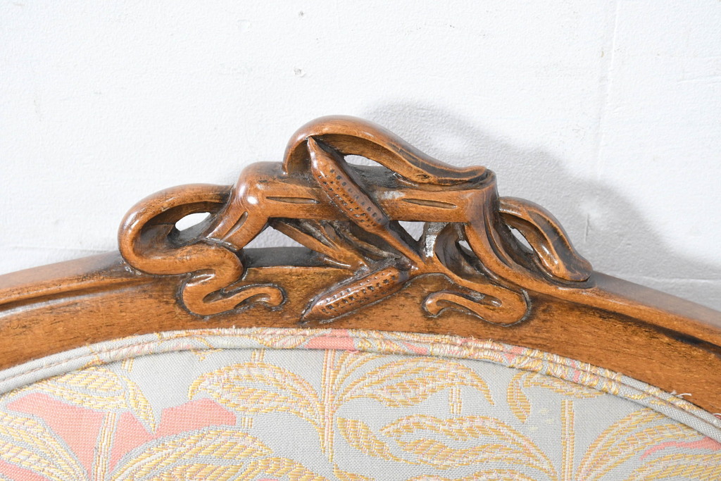 中古　美品!!　最高級モデル　メデア(Medea)　ART-919　アール・ヌーヴォー様式　クラシカルな美しさと繊細な職人技が光るアームチェア(アール・ヌーボー様式、ダイニングチェア、椅子、イス)(定価約65万円)(R-083521)