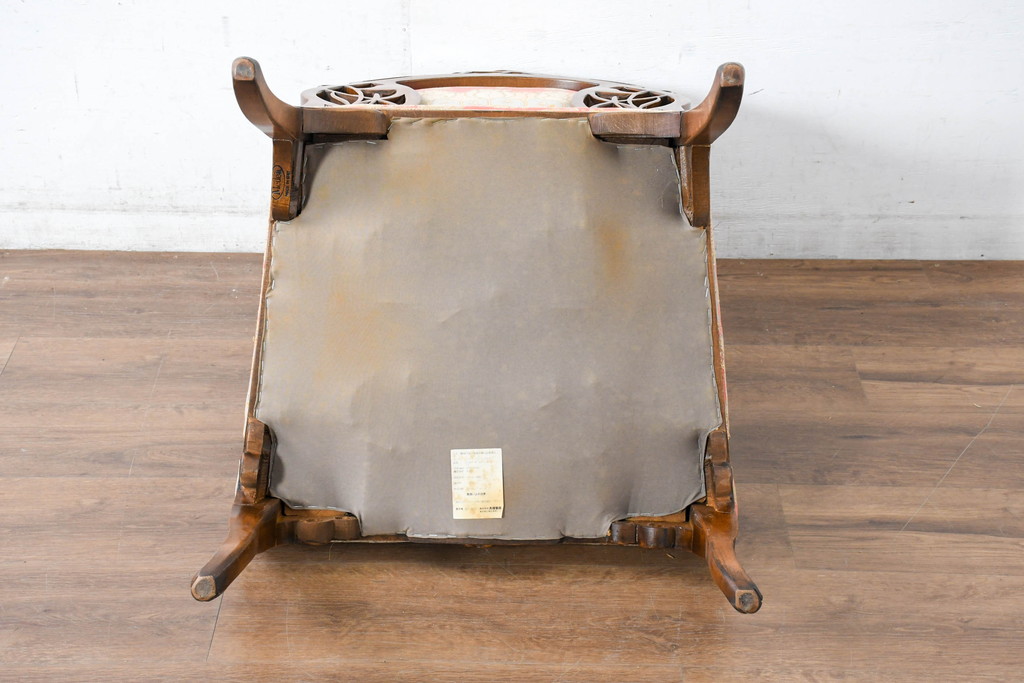 中古　美品!!　最高級モデル　メデア(Medea)　ART-919　アール・ヌーヴォー様式　クラシカルな美しさと繊細な職人技が光るアームチェア(アール・ヌーボー様式、ダイニングチェア、椅子、イス)(定価約65万円)(R-083521)