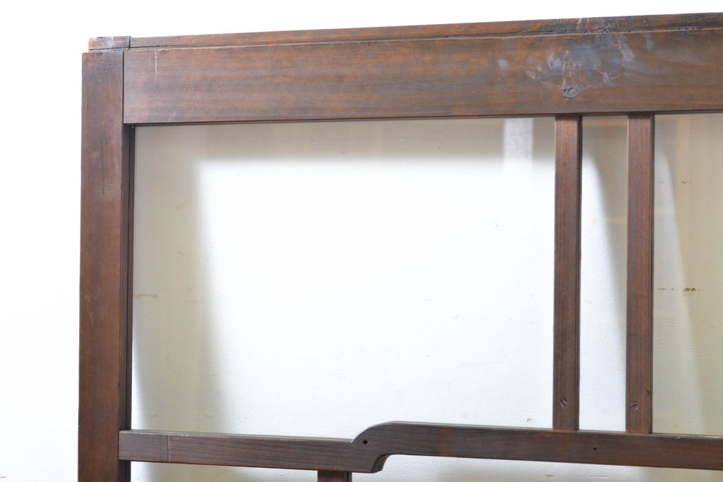 アンティーク建具　大正ロマン　ノスタルジックな雰囲気を醸し出すガラス窓2枚セット(引き戸、ガラス戸、建具)(R-062731)