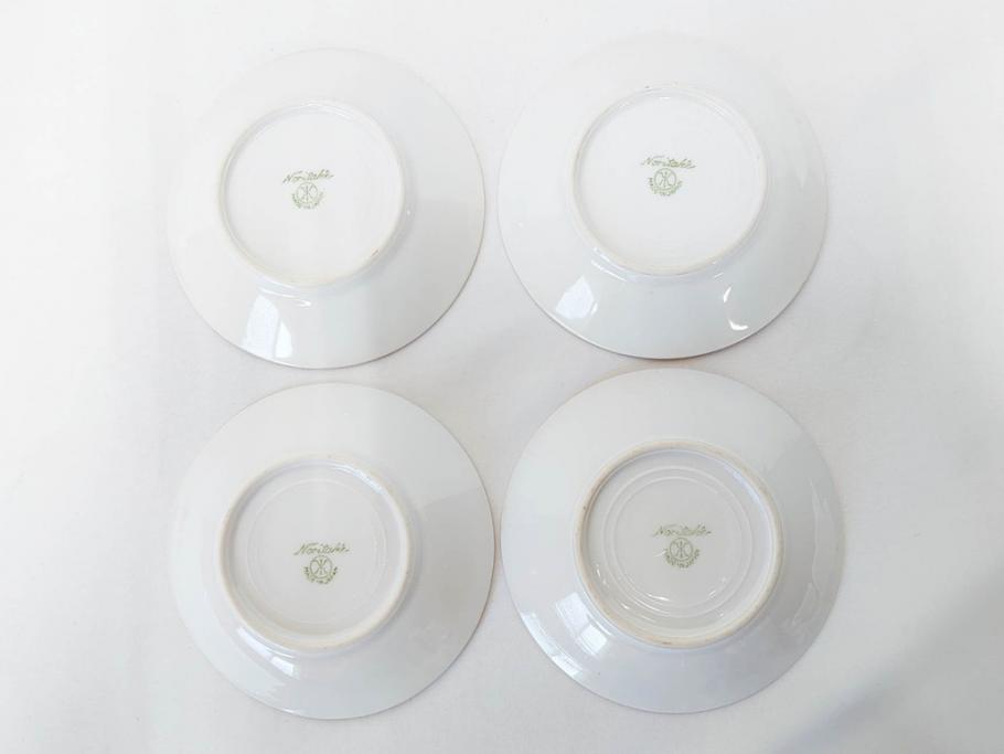 明治〜大正期　オールドノリタケ　NORITAKE　ラスター彩　金彩　コーヒーポット　デミタスカップ&ソーサー　異国情緒あふれるデザインが優雅なひとときを演出するコーヒーセット(風景、舟、船、マルキ印、オレンジ、C&S、洋食器)(R-083295)