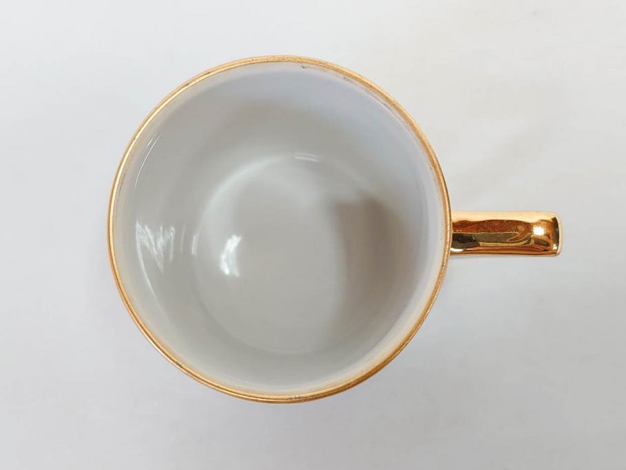 明治〜大正期　オールドノリタケ　NORITAKE　ラスター彩　金彩　コーヒーポット　デミタスカップ&ソーサー　異国情緒あふれるデザインが優雅なひとときを演出するコーヒーセット(風景、舟、船、マルキ印、オレンジ、C&S、洋食器)(R-083295)
