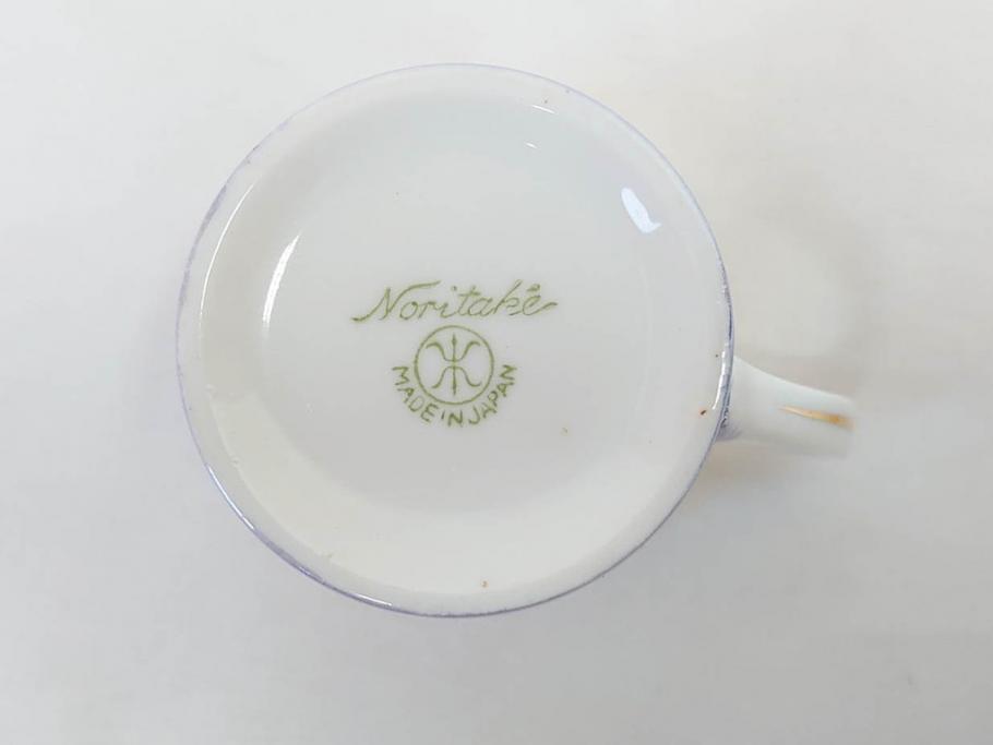 明治〜大正期　オールドノリタケ　NORITAKE　ラスター彩　金彩　コーヒーポット　デミタスカップ&ソーサー　異国情緒あふれるデザインが優雅なひとときを演出するコーヒーセット(風景、舟、船、マルキ印、オレンジ、C&S、洋食器)(R-083295)