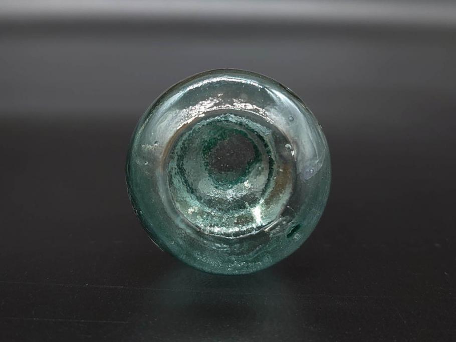 戦前　当時物　瓢箪型　気泡や絶妙なフォルムが味わいのあるニッキ水瓶5個セット(豆ガラス、ちびニッキ水、ガラス容器、駄菓子屋ビン、ペロペロ、レトロガラス、一輪挿し、ひょうたん)(R-077058)