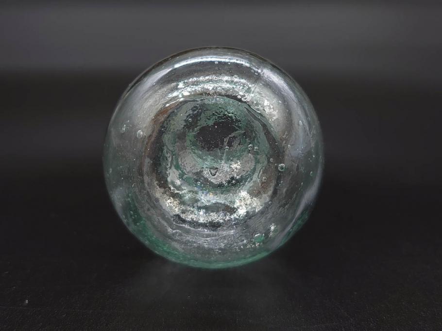 戦前　当時物　瓢箪型　気泡や絶妙なフォルムが味わいのあるニッキ水瓶5個セット(豆ガラス、ちびニッキ水、ガラス容器、駄菓子屋ビン、ペロペロ、レトロガラス、一輪挿し、ひょうたん)(R-077058)