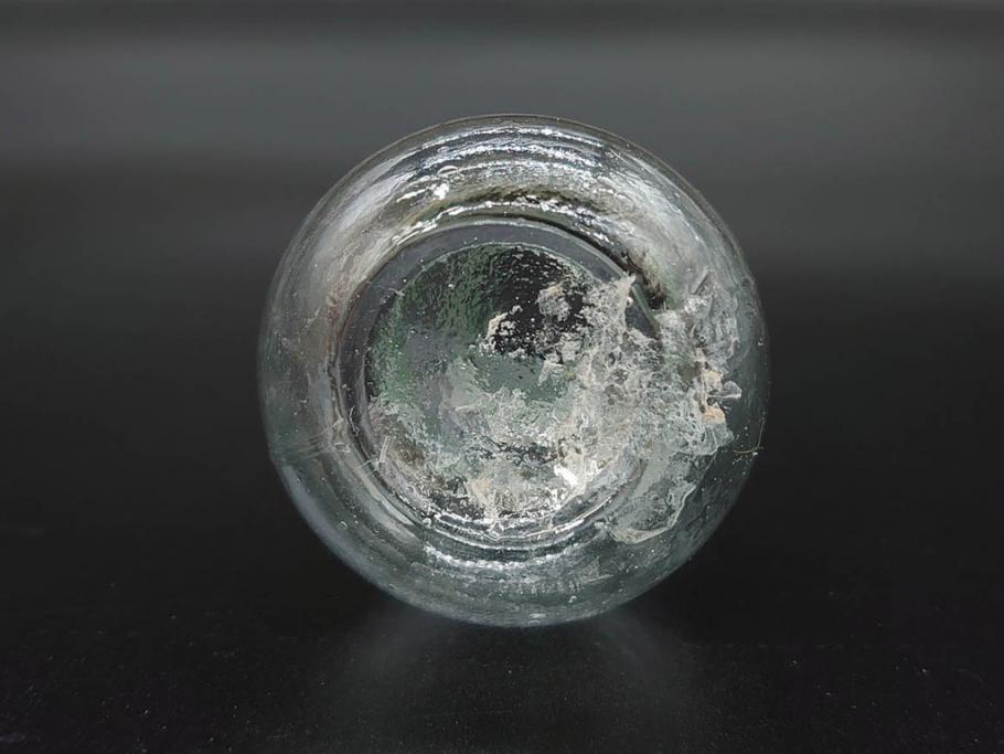 戦前　当時物　瓢箪型　気泡や絶妙なフォルムが味わいのあるニッキ水瓶5個セット(豆ガラス、ちびニッキ水、ガラス容器、駄菓子屋ビン、ペロペロ、レトロガラス、一輪挿し、ひょうたん)(R-077059)