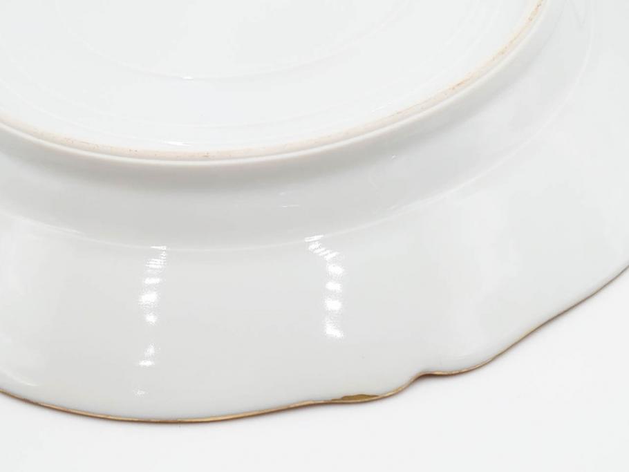 明治～大正期　オールドノリタケ　NORITAKE　金彩　金盛　ハンドペイント　雉　蝶　丁寧に施された装飾が日常に彩りと品格を添えるプレート2枚セット(ちょう、鳥、キジ、取手付、大皿、中皿、洋食器)(R-083568)