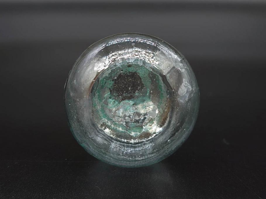 戦前　当時物　瓢箪型　気泡や絶妙なフォルムが味わいのあるニッキ水瓶5個セット(豆ガラス、ちびニッキ水、ガラス容器、駄菓子屋ビン、ペロペロ、レトロガラス、一輪挿し、ひょうたん)(R-077060)