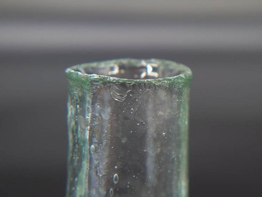 戦前　当時物　瓢箪型　気泡や絶妙なフォルムが味わいのあるニッキ水瓶5個セット(豆ガラス、ちびニッキ水、ガラス容器、駄菓子屋ビン、ペロペロ、レトロガラス、一輪挿し、ひょうたん)(R-077060)