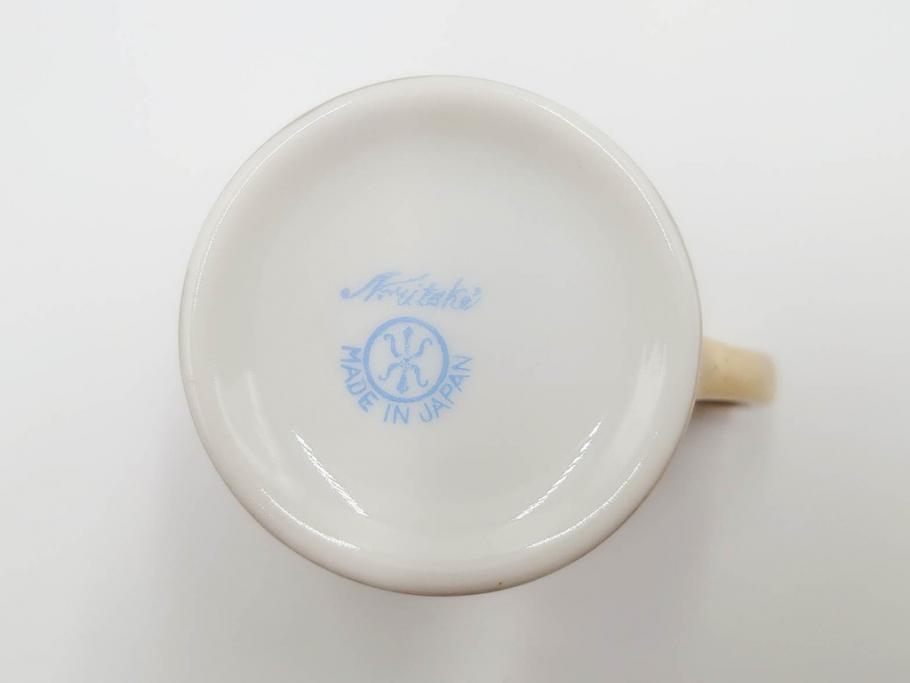 明治～大正期　オールドノリタケ　NORITAKE　花籠　ラスター彩と金彩が織りなす幻想的な輝きが贅沢なひとときを演出するポット・カップ&ソーサー4客セット(ティー、コーヒー、マルキ印、C&S、洋食器)(R-083569)