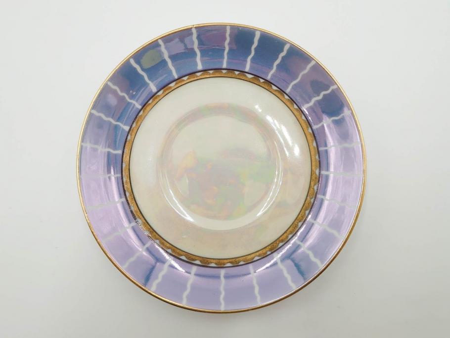 明治～大正期　オールドノリタケ　NORITAKE　花籠　ラスター彩と金彩が織りなす幻想的な輝きが贅沢なひとときを演出するポット・カップ&ソーサー4客セット(ティー、コーヒー、マルキ印、C&S、洋食器)(R-083569)
