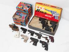 HAWK PISTOL スパークリングコルト455　ピストル　おもちゃ　トイガン　ブリキ銃まとめて25点セット(FIRST、FUJI、No.1、BEST、SPARKLING COLT、玩具)(R-083559)