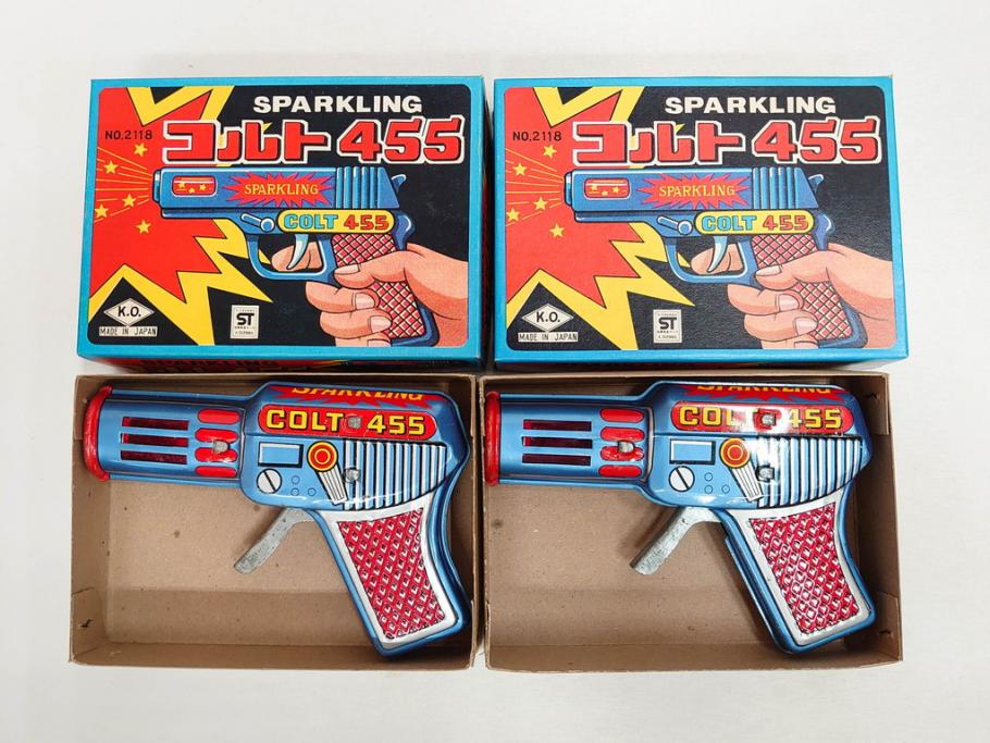 HAWK PISTOL スパークリングコルト455　ピストル　おもちゃ　トイガン　ブリキ銃まとめて25点セット(FIRST、FUJI、No.1、BEST、SPARKLING COLT、玩具)(R-083559)