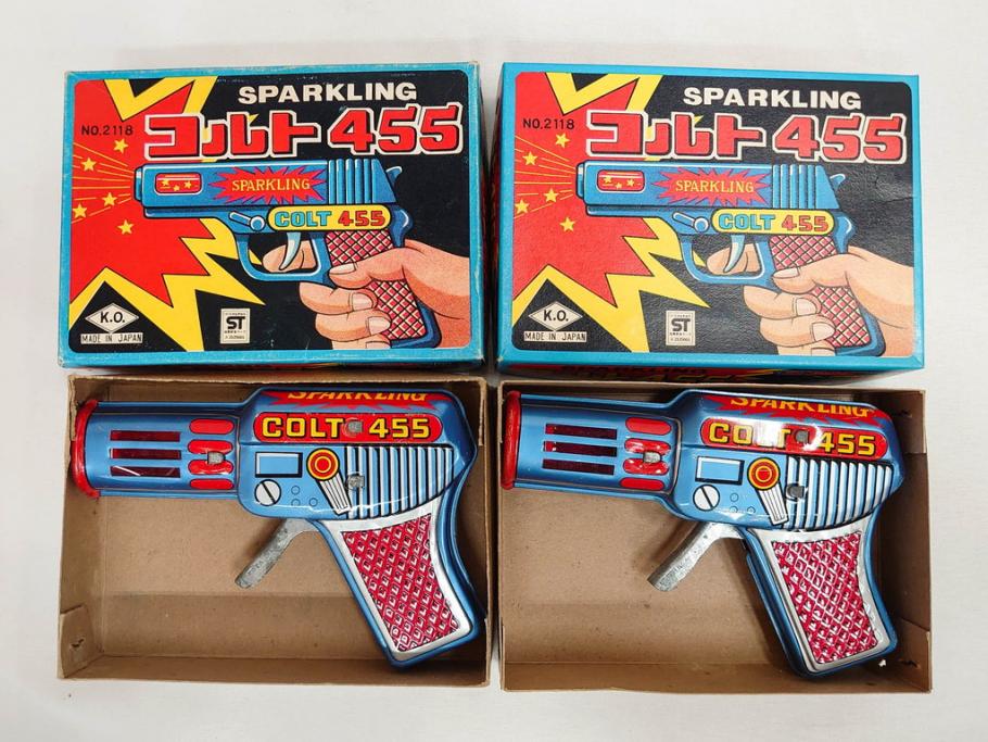 HAWK PISTOL スパークリングコルト455　ピストル　おもちゃ　トイガン　ブリキ銃まとめて25点セット(FIRST、FUJI、No.1、BEST、SPARKLING COLT、玩具)(R-083559)