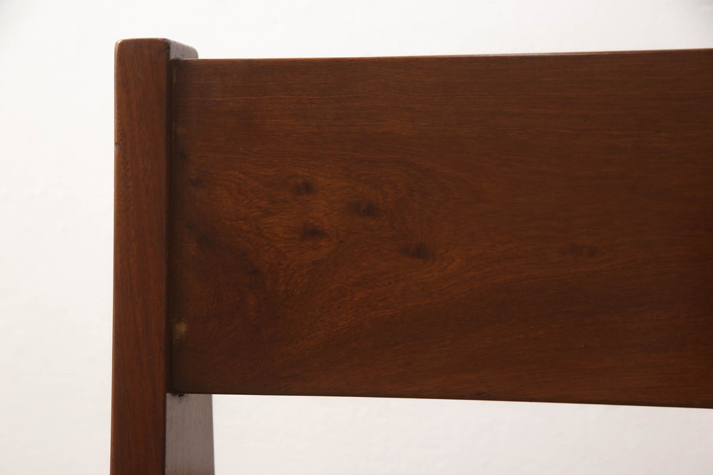 中古　美品　花梨材の温かみのある色合いと木目を楽しめる収納付きベンチ(長椅子、イス、板座チェア)(R-057673)