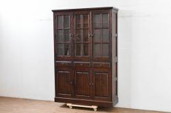 中古　特注!!　岩谷堂箪笥　格子扉　和モダンテイストのお部屋づくりに取り入れたい収納棚(戸棚、キャビネット、飾り棚、陳列棚)(R-081340)