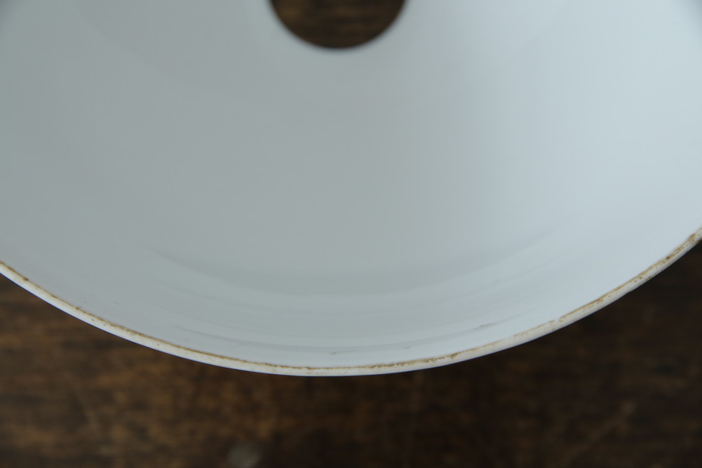 和製アンティーク　オールドノリタケ(則武、日本陶器、Noritake)　希少デザイン　手書き風の花模様と落ち着いた色合いが魅力の照明カバー(シェード、電笠、ペンダントライト、吊り下げ照明、天井照明)(R-083329)