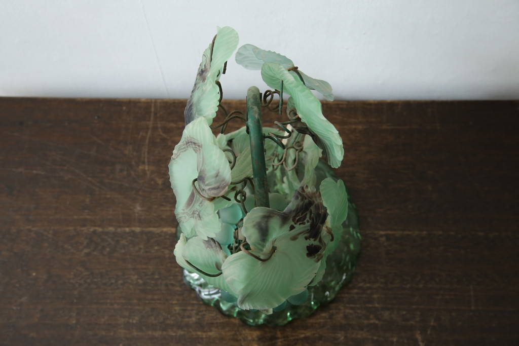 中古　イタリア　トーソー社(TOSO CESARE)　ムラーノガラス(MURANO)　ブドウ(葡萄、ぶどう)　1灯　空間のアクセントになるテーブルスタンド(テーブルライト、卓上ランプ、ベネチアングラス、ムラノガラス)(R-083330)