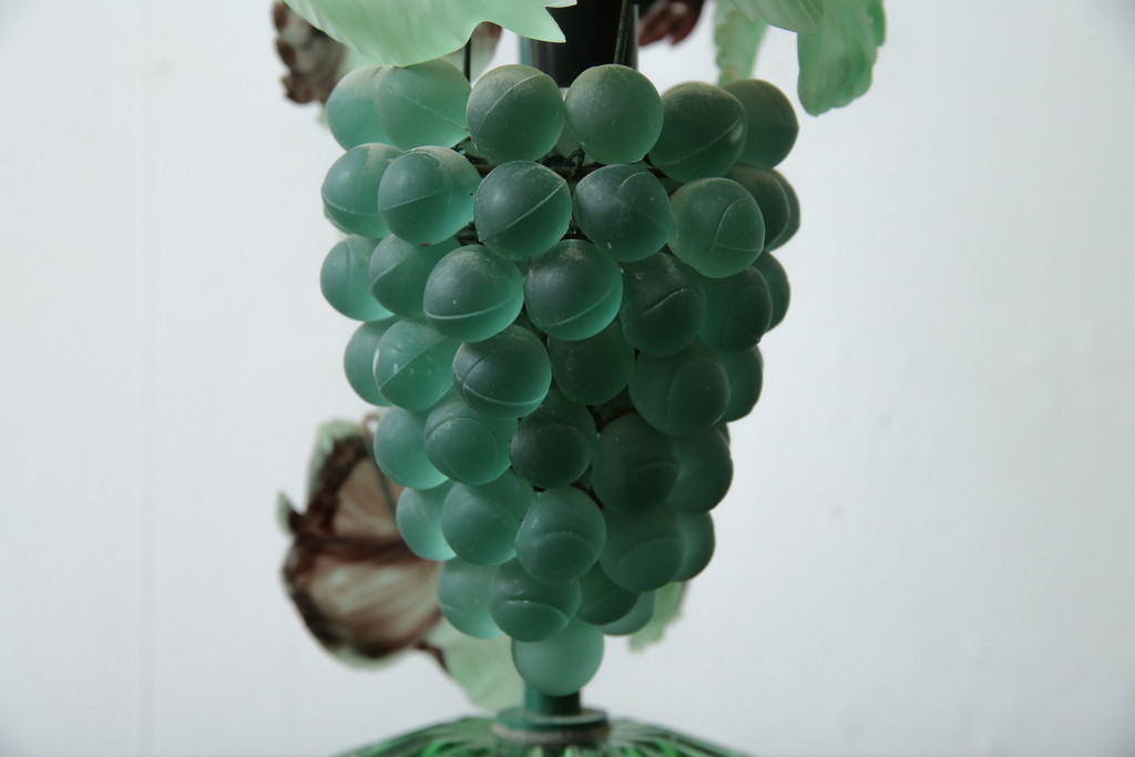 中古　イタリア　トーソー社(TOSO CESARE)　ムラーノガラス(MURANO)　ブドウ(葡萄、ぶどう)　1灯　空間のアクセントになるテーブルスタンド(テーブルライト、卓上ランプ、ベネチアングラス、ムラノガラス)(R-083330)