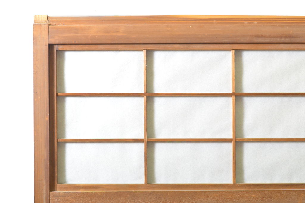 【ファッション通販】 アンティーク建具 上品な佇まいが魅力の裏障子付き障子戸2枚 建具