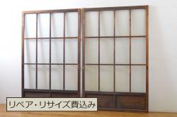 和製アンティーク　杉材　シンプルなつくりが取り入れやすい、明治大正期の古い蔵戸(引き戸、玄関戸、建具)(R-050867)