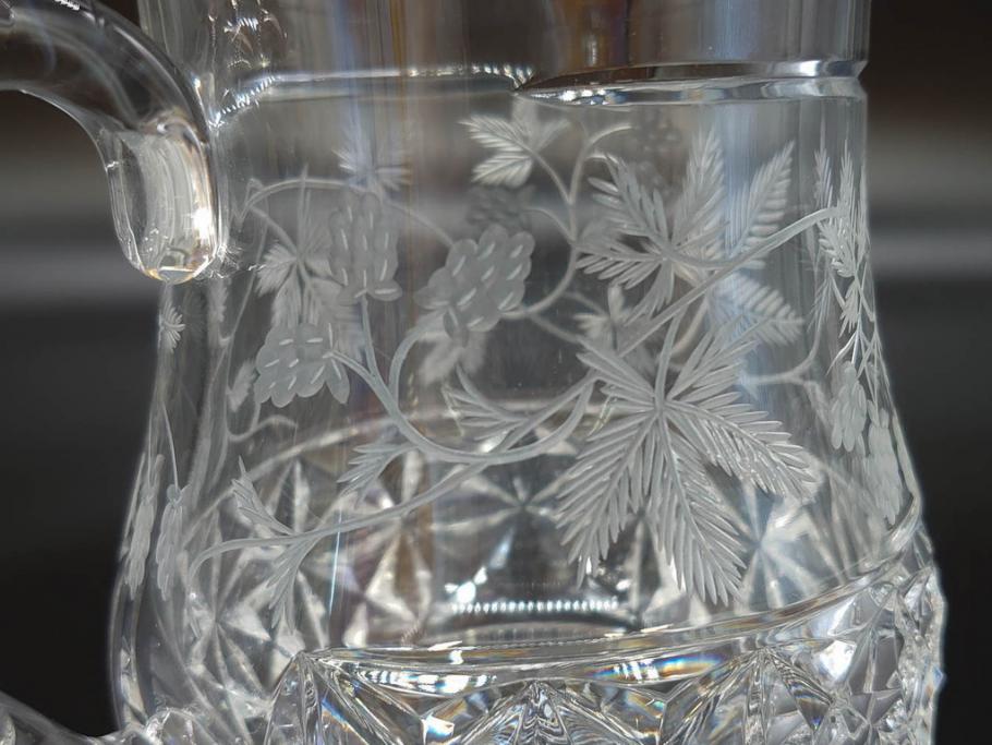 フランス　Baccarat　バカラ　特別限定　希少　1989-5/80　きらめく上品なカットが美しいビアマグ(フルレッドクリスタルガラス、ジョッキ、グラス、ケース付き、証明書付き)(R-077068)