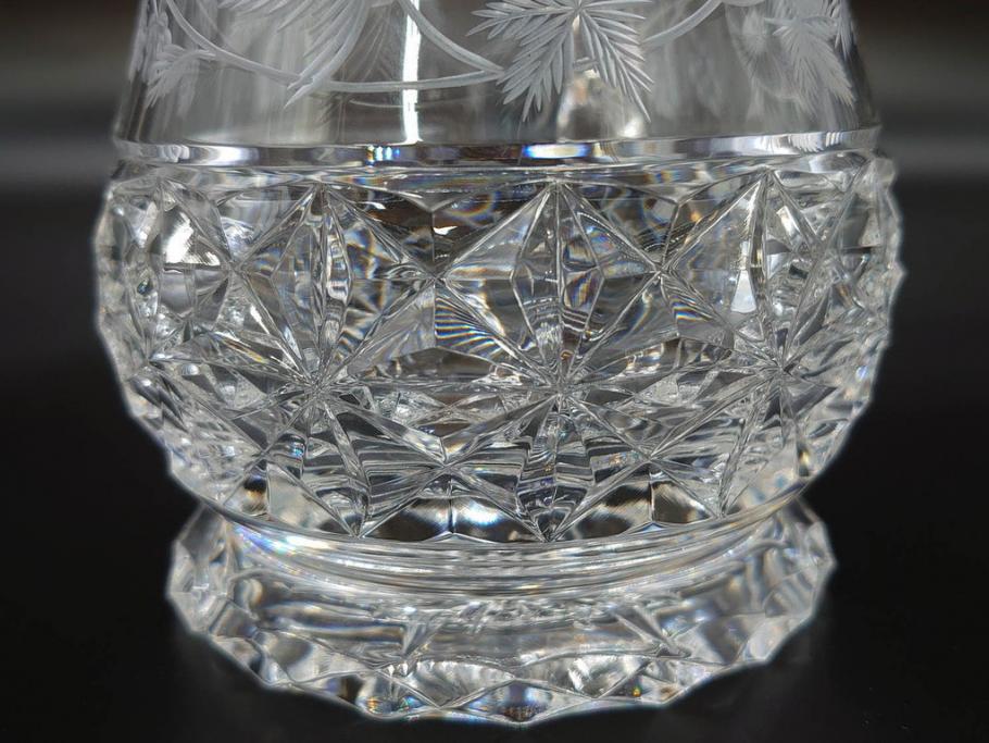 フランス　Baccarat　バカラ　特別限定　希少　1989-5/80　きらめく上品なカットが美しいビアマグ(フルレッドクリスタルガラス、ジョッキ、グラス、ケース付き、証明書付き)(R-077068)