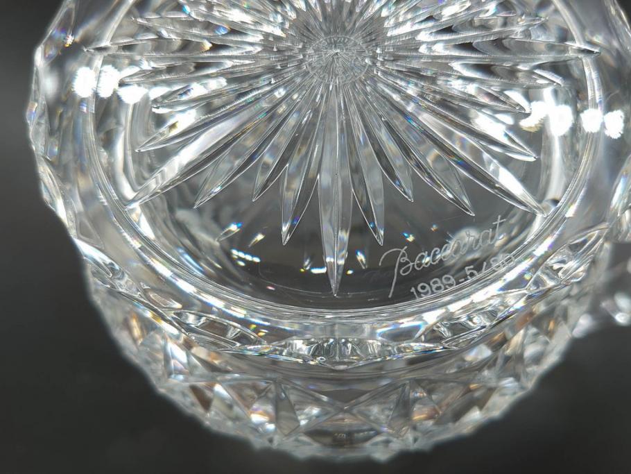 フランス　Baccarat　バカラ　特別限定　希少　1989-5/80　きらめく上品なカットが美しいビアマグ(フルレッドクリスタルガラス、ジョッキ、グラス、ケース付き、証明書付き)(R-077068)