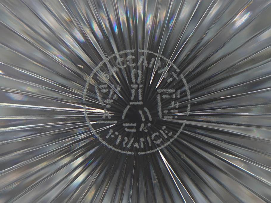 フランス　Baccarat　バカラ　特別限定　希少　1989-5/80　きらめく上品なカットが美しいビアマグ(フルレッドクリスタルガラス、ジョッキ、グラス、ケース付き、証明書付き)(R-077068)
