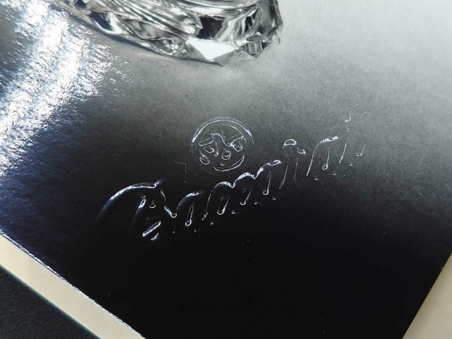 フランス　Baccarat　バカラ　特別限定　希少　1989-5/80　きらめく上品なカットが美しいビアマグ(フルレッドクリスタルガラス、ジョッキ、グラス、ケース付き、証明書付き)(R-077068)