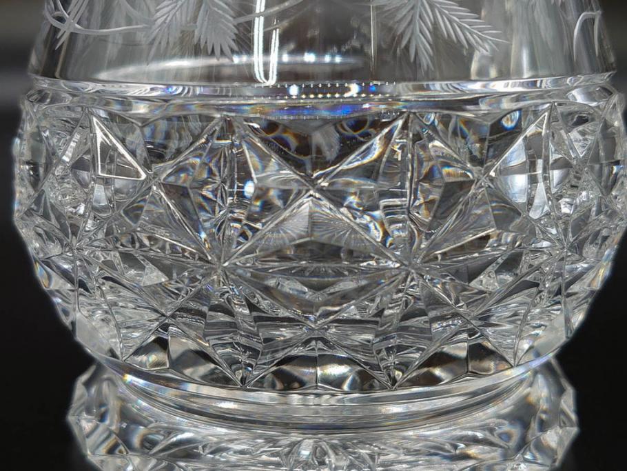 フランス　Baccarat　バカラ　特別限定　希少　1989-6/80　きらめく上品なカットが美しいビアマグ(フルレッドクリスタルガラス、ジョッキ、グラス、ケース付き、証明書付き)(R-077069)