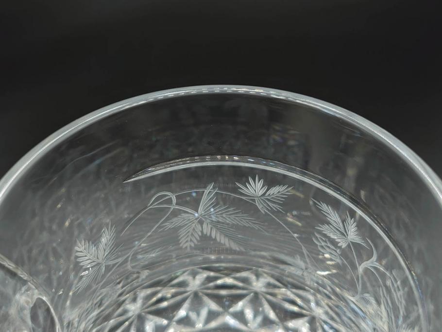 フランス　Baccarat　バカラ　特別限定　希少　1989-6/80　きらめく上品なカットが美しいビアマグ(フルレッドクリスタルガラス、ジョッキ、グラス、ケース付き、証明書付き)(R-077069)