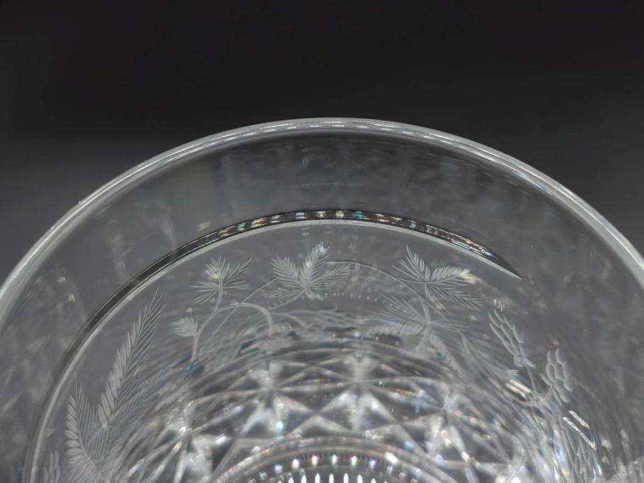 フランス　Baccarat　バカラ　特別限定　希少　1989-7/80　きらめく上品なカットが美しいビアマグ(フルレッドクリスタルガラス、ジョッキ、グラス、ケース付き、証明書付き)(R-077070)
