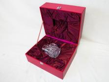 フランス　Baccarat　バカラ　特別限定　希少　1989-8/80　きらめく上品なカットが美しいビアマグ(フルレッドクリスタルガラス、ジョッキ、グラス、ケース付き、証明書なし)(R-077071)