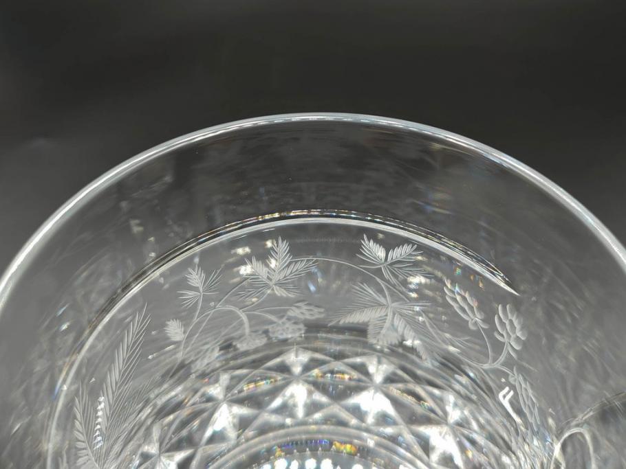フランス　Baccarat　バカラ　特別限定　希少　1989-8/80　きらめく上品なカットが美しいビアマグ(フルレッドクリスタルガラス、ジョッキ、グラス、ケース付き、証明書なし)(R-077071)