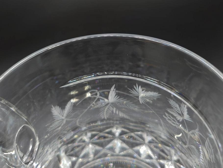 フランス　Baccarat　バカラ　特別限定　希少　1989-8/80　きらめく上品なカットが美しいビアマグ(フルレッドクリスタルガラス、ジョッキ、グラス、ケース付き、証明書なし)(R-077071)