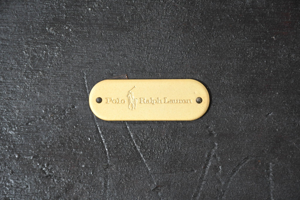 中古　美品!!　希少モデル　ポロ ラルフローレンホーム(Polo Ralph Lauren Home)　 高級感漂うラタン素材のクラシカルなサイドテーブル(コーヒーテーブル、ナイトテーブル、花台、飾り台)(定価約12万円)(R-083548)