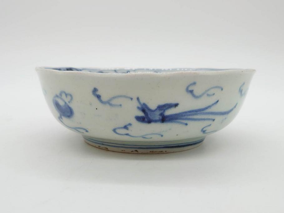 古伊万里 上手 渦福 染付六寸皿 4客 工芸品