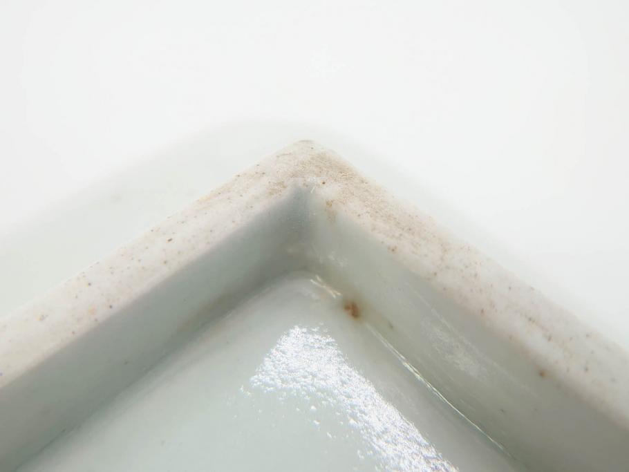 江戸期　古伊万里　染付　冨貴長春　約21cm　7.1寸　牡丹蛸唐草文　細やかで力強く描かれた文様が魅力的な長皿2枚セット(七寸一分、和食器、和皿)(R-077092)