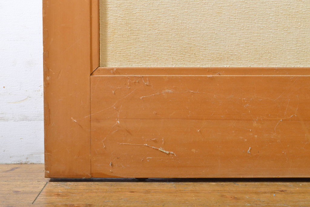 レトロ建具　昭和レトロ　個性的なデザインが目を惹くひし型引き戸1枚(障子戸、板戸、建具)(R-062714)