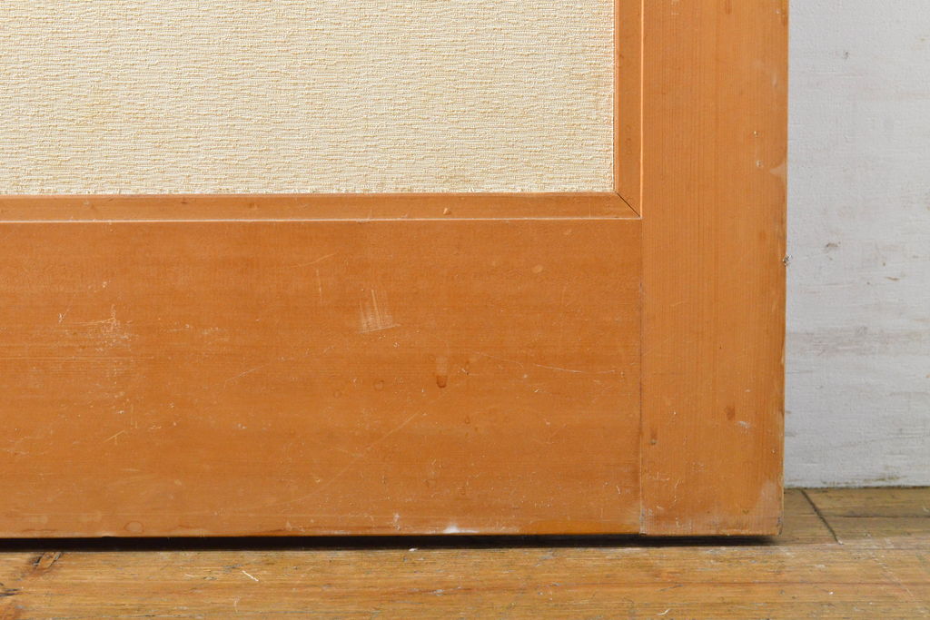レトロ建具　昭和レトロ　個性的なデザインが目を惹くひし型引き戸1枚(障子戸、板戸、建具)(R-062714)
