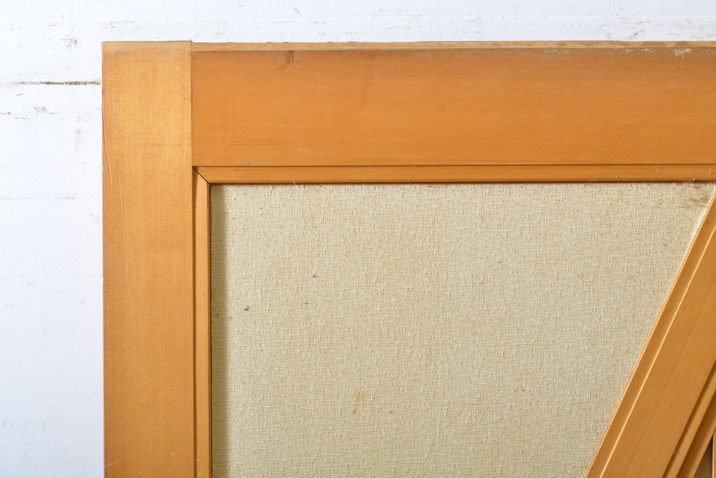 レトロ建具　昭和レトロ　個性的なデザインが目を惹くひし型引き戸1枚(障子戸、板戸、建具)(R-062714)