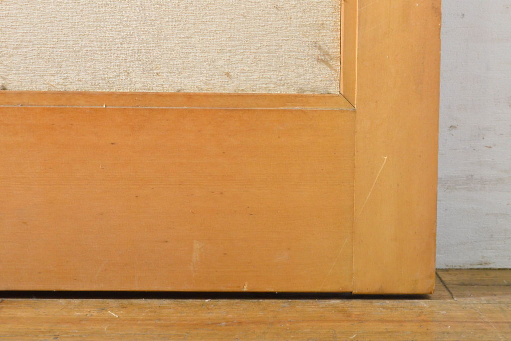 レトロ建具　昭和レトロ　個性的なデザインが目を惹くひし型引き戸1枚(障子戸、板戸、建具)(R-062714)