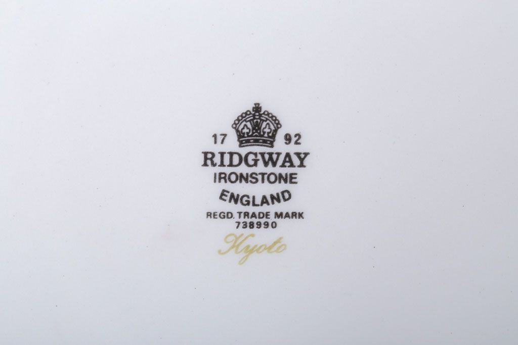 イギリスビンテージ　Ridgway(リッジウェイ)　Kyotoシリーズ　大小プレート7枚セット(洋食器)