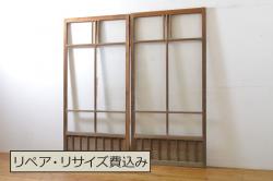 アンティーク建具　時を経た風合いが楽しめるシンプルな薄型蔵戸1枚(引き戸、玄関戸)(R-080921)